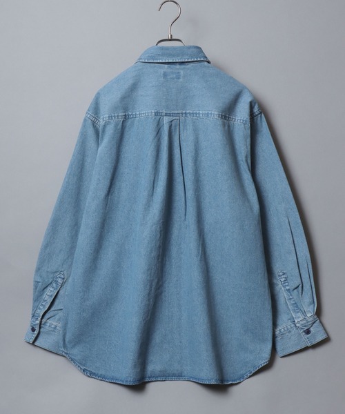 ANPAS(アンパス)の「Twill & Denim Zip‐Front Over Shirt / ツイル&デニム ダブルジップオーバーシャツ メンズ シャツジャケット ライトアウター(デニムジャケット・メンズ・ブラック系その他/チャコールグレー/アイボリー/ブルー系その他・XL/L/M)」の8枚目の写真