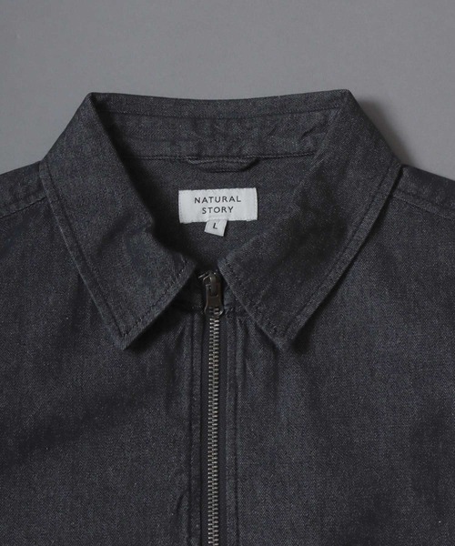 ANPAS(アンパス)の「Twill & Denim Zip‐Front Over Shirt / ツイル&デニム ダブルジップオーバーシャツ メンズ シャツジャケット ライトアウター(デニムジャケット・メンズ・ブラック系その他/チャコールグレー/アイボリー/ブルー系その他・XL/L/M)」の13枚目の写真