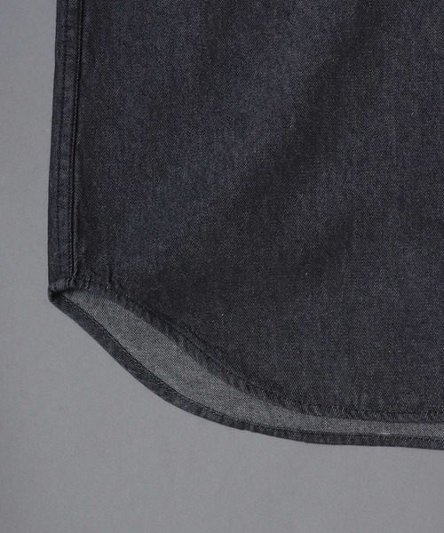 ANPAS(アンパス)の「Twill & Denim Zip‐Front Over Shirt / ツイル&デニム ダブルジップオーバーシャツ メンズ シャツジャケット ライトアウター(デニムジャケット・メンズ・ブラック系その他/チャコールグレー/アイボリー/ブルー系その他・XL/L/M)」の15枚目の写真