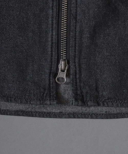 ANPAS(アンパス)の「Twill & Denim Zip‐Front Over Shirt / ツイル&デニム ダブルジップオーバーシャツ メンズ シャツジャケット ライトアウター(デニムジャケット・メンズ・ブラック系その他/チャコールグレー/アイボリー/ブルー系その他・XL/L/M)」の16枚目の写真