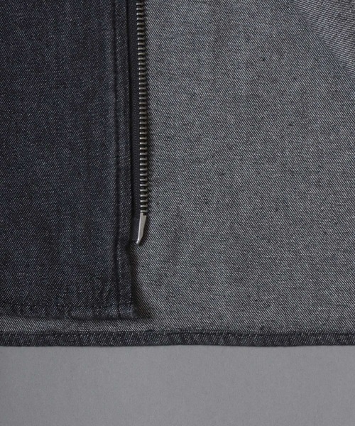 ANPAS(アンパス)の「Twill & Denim Zip‐Front Over Shirt / ツイル&デニム ダブルジップオーバーシャツ メンズ シャツジャケット ライトアウター(デニムジャケット・メンズ・ブラック系その他/チャコールグレー/アイボリー/ブルー系その他・XL/L/M)」の17枚目の写真