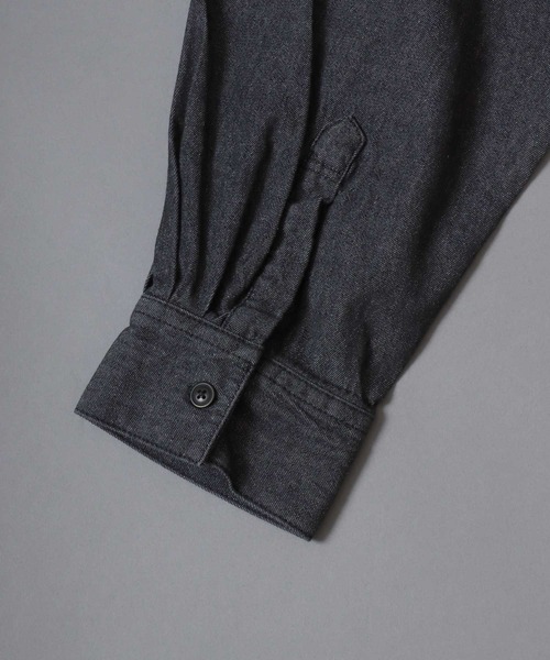 ANPAS(アンパス)の「Twill & Denim Zip‐Front Over Shirt / ツイル&デニム ダブルジップオーバーシャツ メンズ シャツジャケット ライトアウター(デニムジャケット・メンズ・ブラック系その他/チャコールグレー/アイボリー/ブルー系その他・XL/L/M)」の20枚目の写真