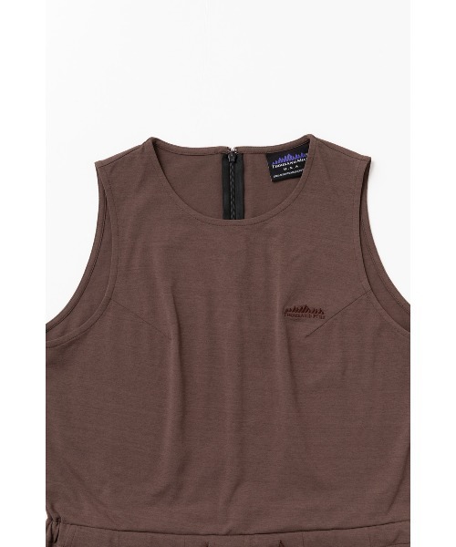 THOUSAND MILE（サウザンドマイル）の「【L's】SLEEVELESS ALL IN ONE LUXELEAF JERSEY/スリーブレスオールインワン（つなぎ/オールインワン・レディース・ブラウン/スミクロ・FREE）」の3枚目の写真