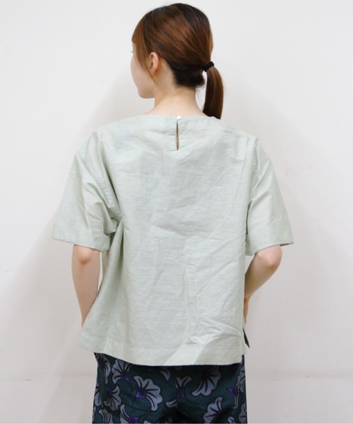 DANTON(ダントン)の「DANTON/ダントン プルオーバーシャツ PULLOVER SHIRT DT-B0435 VCL(Tシャツ/カットソー・レディース・サックスブルー/ライトグリーン/ホワイト・38)」の10枚目の写真
