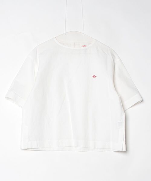 DANTON(ダントン)の「DANTON/ダントン プルオーバーシャツ PULLOVER SHIRT DT-B0435 VCL(Tシャツ/カットソー・レディース・サックスブルー/ライトグリーン/ホワイト・38)」の18枚目の写真