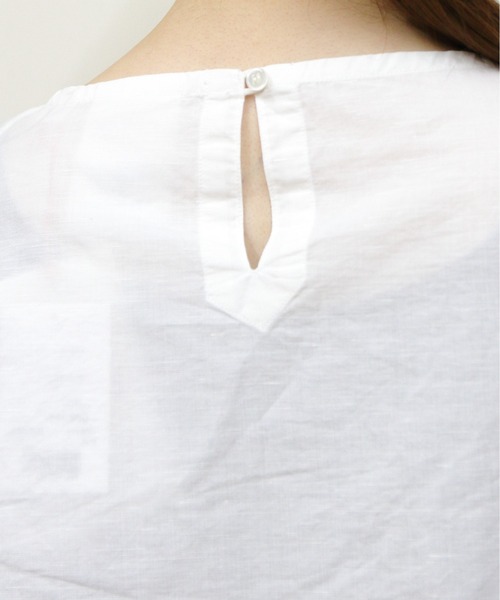 DANTON(ダントン)の「DANTON/ダントン プルオーバーシャツ PULLOVER SHIRT DT-B0435 VCL(Tシャツ/カットソー・レディース・サックスブルー/ライトグリーン/ホワイト・38)」の14枚目の写真