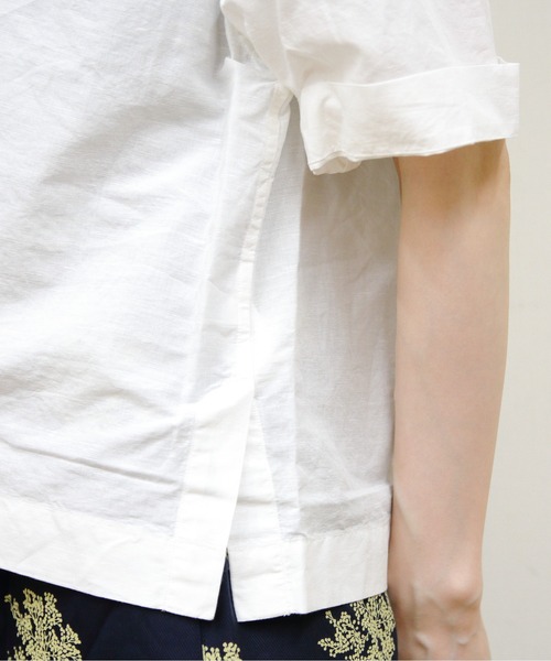 DANTON(ダントン)の「DANTON/ダントン プルオーバーシャツ PULLOVER SHIRT DT-B0435 VCL(Tシャツ/カットソー・レディース・サックスブルー/ライトグリーン/ホワイト・38)」の15枚目の写真