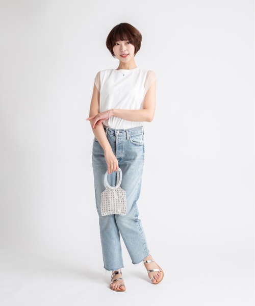 The Bagmati(ザバグマティ)の「【THE BAGMATI/ザ・バグマティー】グラスビーズバッグ ミニバッグ(トートバッグ・レディース・シルバー/アイボリー・FREE)」の13枚目の写真