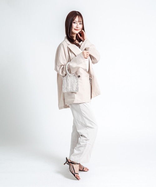 The Bagmati(ザバグマティ)の「【THE BAGMATI/ザ・バグマティー】グラスビーズバッグ ミニバッグ(トートバッグ・レディース・シルバー/アイボリー・FREE)」の7枚目の写真