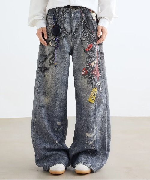 Evo+Revo（エボレボ）の「”まるでデニム！！”３Dプリントバギーパンツ（デニムパンツ・メンズ・ネイビー/ブラック・S/M/L）」の2枚目の写真