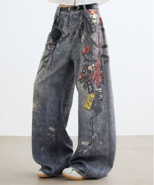 Evo+Revo（エボレボ）の「”まるでデニム！！”３Dプリントバギーパンツ（デニムパンツ・メンズ・ネイビー/ブラック・S/M/L）」の3枚目の写真