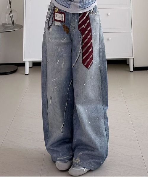 Evo+Revo（エボレボ）の「”まるでデニム！！”３Dプリントバギーパンツ（デニムパンツ・メンズ・ネイビー/ブラック・S/M/L）」の12枚目の写真