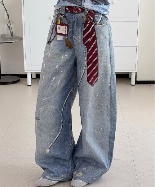 Evo+Revo（エボレボ）の「”まるでデニム！！”３Dプリントバギーパンツ（デニムパンツ・メンズ・ネイビー/ブラック・S/M/L）」の14枚目の写真