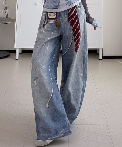 Evo+Revo（エボレボ）の「”まるでデニム！！”３Dプリントバギーパンツ（デニムパンツ・メンズ・ネイビー/ブラック・S/M/L）」の15枚目の写真