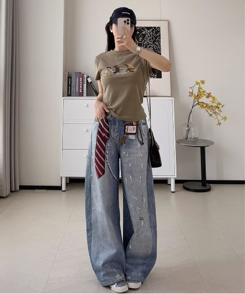 Evo+Revo（エボレボ）の「”まるでデニム！！”３Dプリントバギーパンツ（デニムパンツ・メンズ・ネイビー/ブラック・S/M/L）」の13枚目の写真