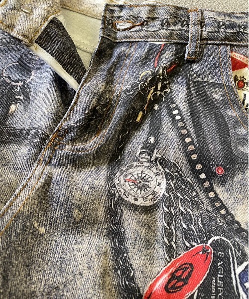 Evo+Revo（エボレボ）の「”まるでデニム！！”３Dプリントバギーパンツ（デニムパンツ・メンズ・ネイビー/ブラック・S/M/L）」の18枚目の写真