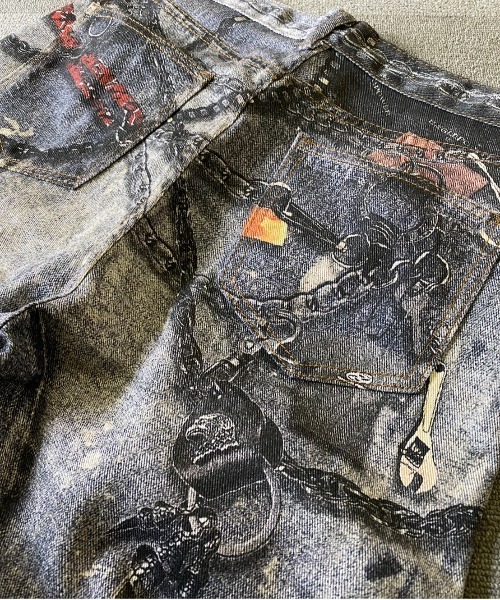 Evo+Revo（エボレボ）の「”まるでデニム！！”３Dプリントバギーパンツ（デニムパンツ・メンズ・ネイビー/ブラック・S/M/L）」の19枚目の写真