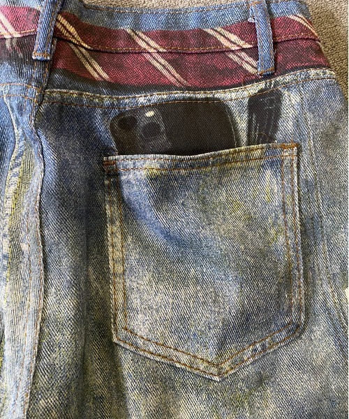 Evo+Revo（エボレボ）の「”まるでデニム！！”３Dプリントバギーパンツ（デニムパンツ・メンズ・ネイビー/ブラック・S/M/L）」の22枚目の写真