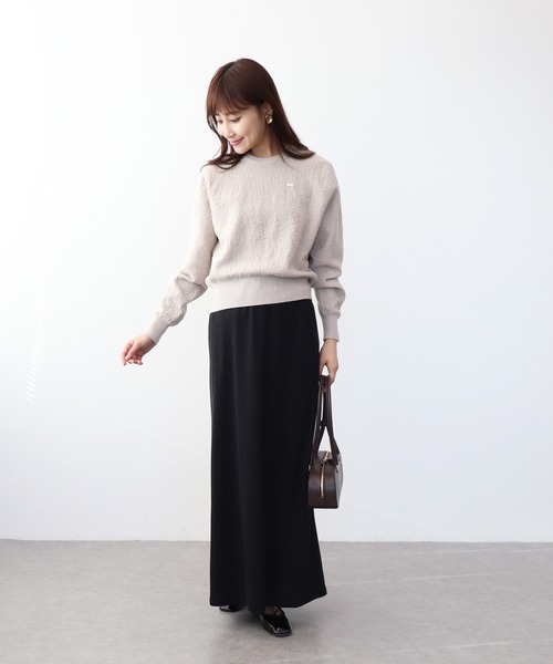 Jines（ジネス）の「ジャージーロングスカート（スカート・レディース・ブラック/ダークグレー・38）」の9枚目の写真