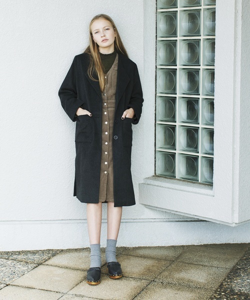 Kastane（カスタネ）の「ロングCT（その他アウター・レディース・キャメル/チャコールグレー・FREE）」の2枚目の写真