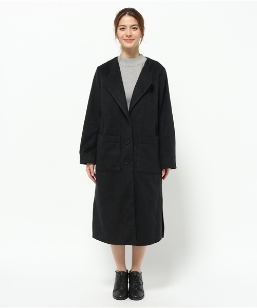 Kastane（カスタネ）の「ロングCT（その他アウター・レディース・キャメル/チャコールグレー・FREE）」の3枚目の写真