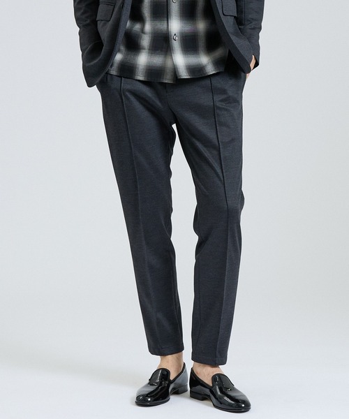 DESIGNWORKS（デザインワークス）の「【26S/S】モクロディーイージーパンツ / セットアップ対応 / ストレッチ（スラックス・メンズ・チャコールグレー/グレイッシュベージュ/ネイビー・44/46/48/50/52）」の2枚目の写真