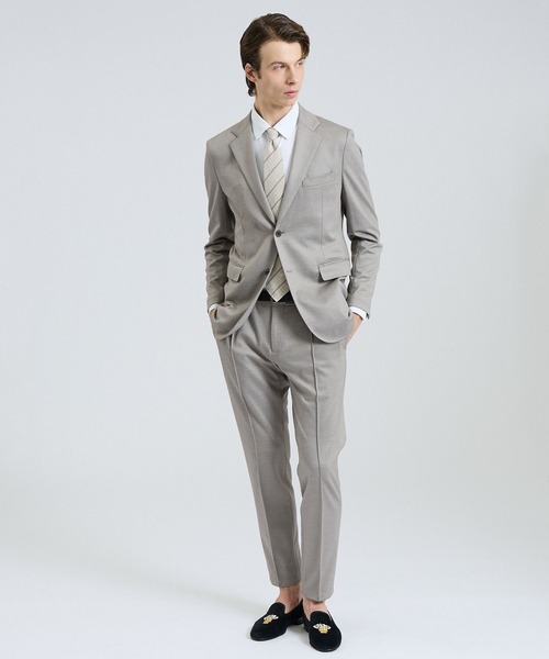 DESIGNWORKS（デザインワークス）の「【26S/S】モクロディーイージーパンツ / セットアップ対応 / ストレッチ（スラックス・メンズ・チャコールグレー/グレイッシュベージュ/ネイビー・44/46/48/50/52）」の8枚目の写真