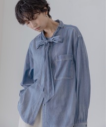 Eimee Law | ライトデニム ボウタイシャツ(シャツ/ブラウス)