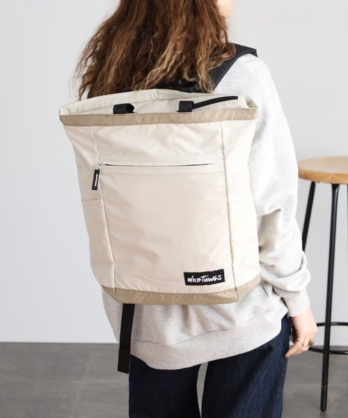 WILD THINGS(ワイルドシングス)の「WILD THINGS / ワイルドシングス ナイロン 2WAY トートリュック 13L(バックパック/リュック・メンズ・ブラック/グレー/ベージュ・FREE)」の22枚目の写真