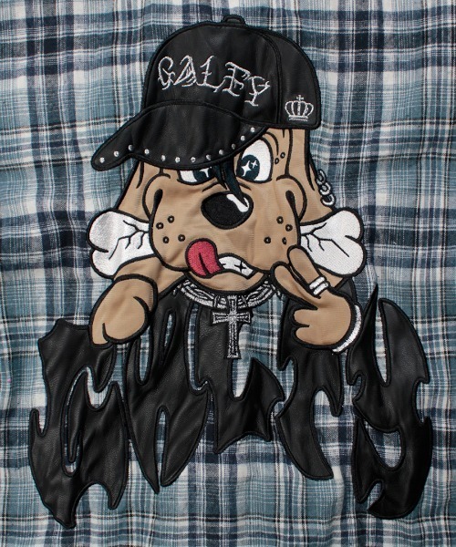 GALFY（ガルフィー）の「A'GEM/9 × .kom 『GALFY/ガルフィー』 爆アゲチェックシャツ（シャツ/ブラウス・メンズ・ブルー/ブラック/レッド・M）」の5枚目の写真