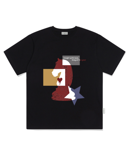 ESCAPEFROM（エスケープフロム）の「ハートオンザボードプリントオーバーサイズ半袖Tシャツ [2カラー]（Tシャツ/カットソー・レディース・ブラック/ホワイト・LARGE/SMALL/MEDIUM）」の4枚目の写真