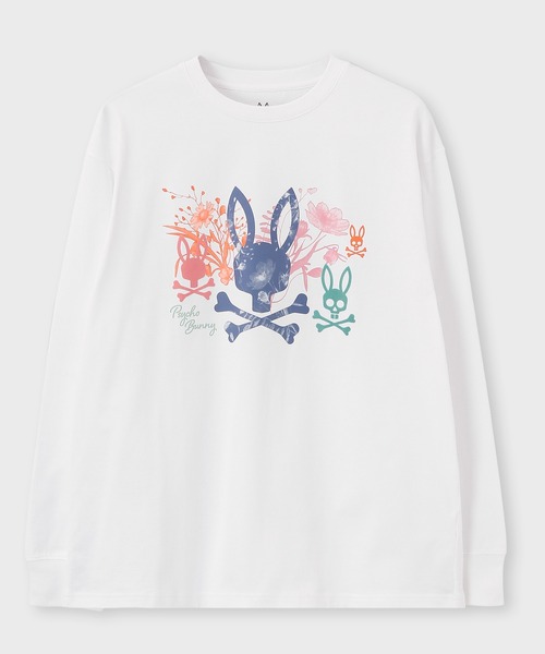 Psycho Bunny(サイコバニー)の「フラワーグラフィック ロングスリーブTシャツ(Tシャツ/カットソー・メンズ・ホワイト/ブラック・MEDIUM/LARGE/X-LARGE)」の6枚目の写真