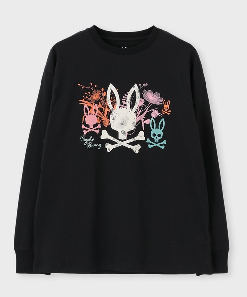 Psycho Bunny(サイコバニー)の「フラワーグラフィック ロングスリーブTシャツ(Tシャツ/カットソー・メンズ・ホワイト/ブラック・MEDIUM/LARGE/X-LARGE)」の14枚目の写真