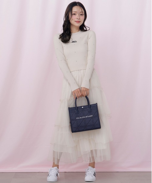 JILL by JILL STUART（ジルバイジルスチュアート）の「チュールランダムティアードスカート（スカート・レディース・グレー/ピンク/ホワイト・FREE）」の6枚目の写真