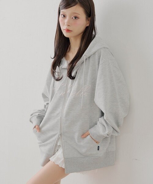 Chico(チコ)の「花柄ルーズパーカー(パーカー・レディース・ピンク/ブルー/グレー系その他3・FREE)」の2枚目の写真