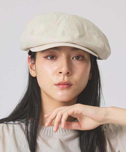 Ruben(ルーベン)の「【RUBEN/ルーベン】COTTON LINEN BIG CASKET/コットンリネンビックキャスケット/ユニセックス/【WEB限定】(キャスケット・メンズ・アイボリー/ブラック・フリー)」の1枚目の写真