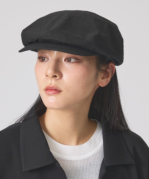 Ruben(ルーベン)の「【RUBEN/ルーベン】COTTON LINEN BIG CASKET/コットンリネンビックキャスケット/ユニセックス/【WEB限定】(キャスケット・メンズ・アイボリー/ブラック・フリー)」の2枚目の写真