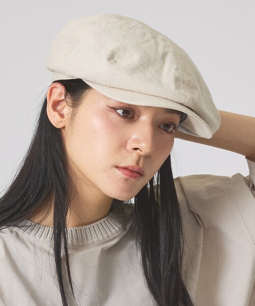 Ruben(ルーベン)の「【RUBEN/ルーベン】COTTON LINEN BIG CASKET/コットンリネンビックキャスケット/ユニセックス/【WEB限定】(キャスケット・メンズ・アイボリー/ブラック・フリー)」の8枚目の写真