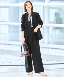 バッククロスケープダブルブレストジャケット＆ストレートパンツ