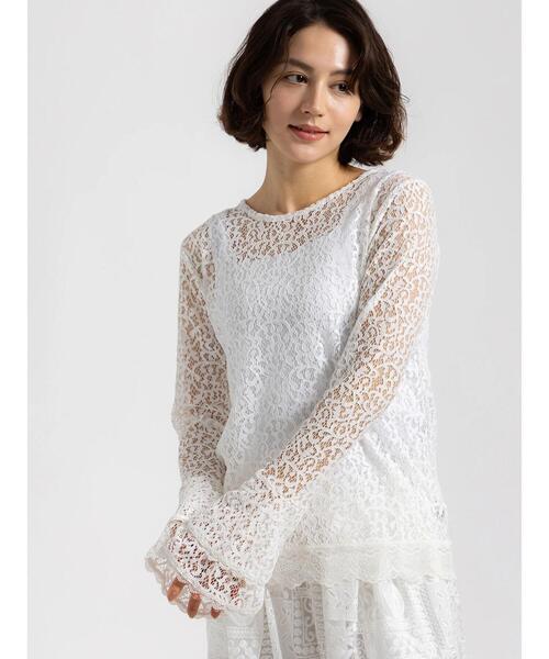 Te chichi（テチチ）の「【Atelier ChouChou】コードレースフレアスリーブトップス（ニット/セーター・レディース・オフホワイト・F）」の6枚目の写真