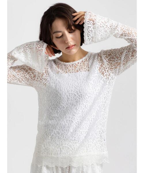 Te chichi（テチチ）の「【Atelier ChouChou】コードレースフレアスリーブトップス（ニット/セーター・レディース・オフホワイト・F）」の8枚目の写真