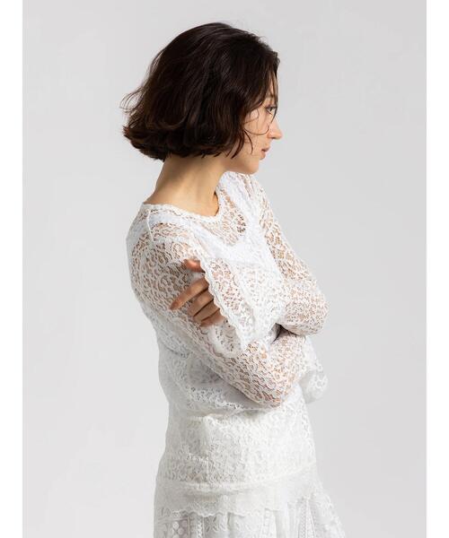 Te chichi（テチチ）の「【Atelier ChouChou】コードレースフレアスリーブトップス（ニット/セーター・レディース・オフホワイト・F）」の9枚目の写真