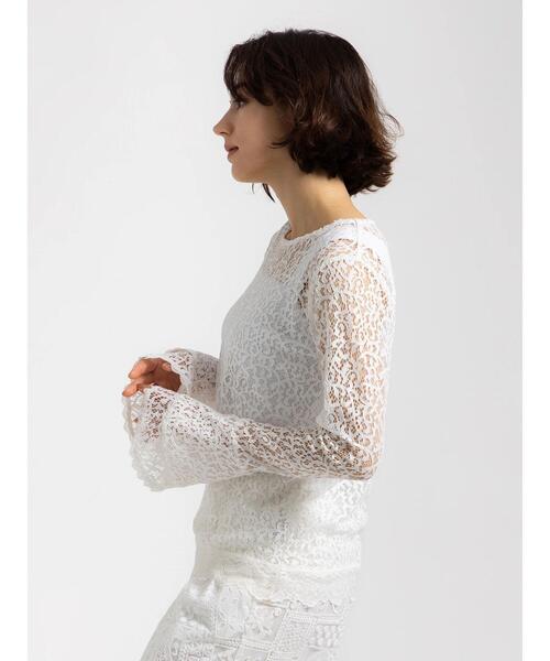Te chichi（テチチ）の「【Atelier ChouChou】コードレースフレアスリーブトップス（ニット/セーター・レディース・オフホワイト・F）」の11枚目の写真