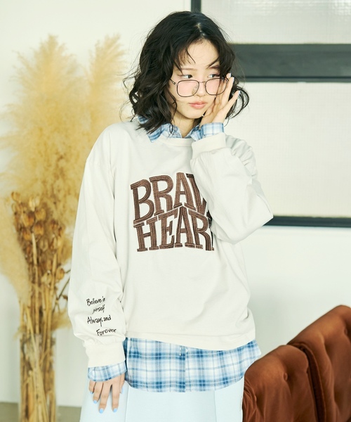 LOVETOXIC（ラブトキシック）の「ルーズチェックシャツ（シャツ/ブラウス・キッズ・ブラック/サックスブルー/ブラウン・M:150cm/L:160cm/S:140cm/130cm）」の20枚目の写真