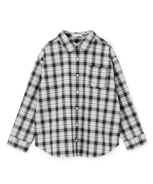LOVETOXIC（ラブトキシック）の「ルーズチェックシャツ（シャツ/ブラウス・キッズ・ブラック/サックスブルー/ブラウン・M:150cm/L:160cm/S:140cm/130cm）」の7枚目の写真