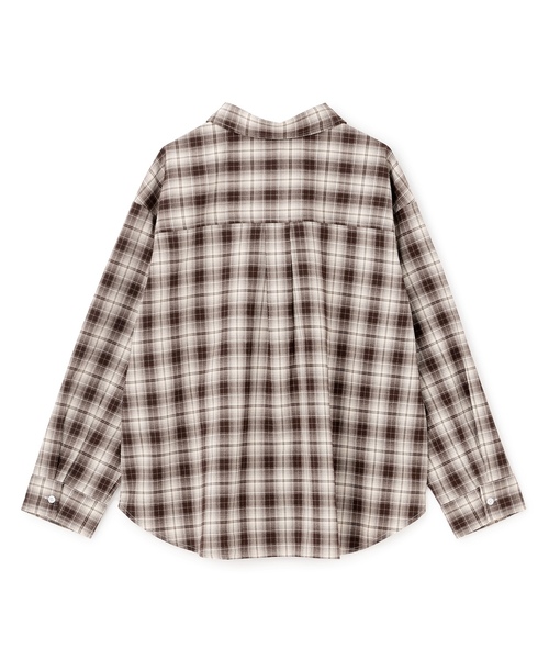 LOVETOXIC（ラブトキシック）の「ルーズチェックシャツ（シャツ/ブラウス・キッズ・ブラック/サックスブルー/ブラウン・M:150cm/L:160cm/S:140cm/130cm）」の9枚目の写真
