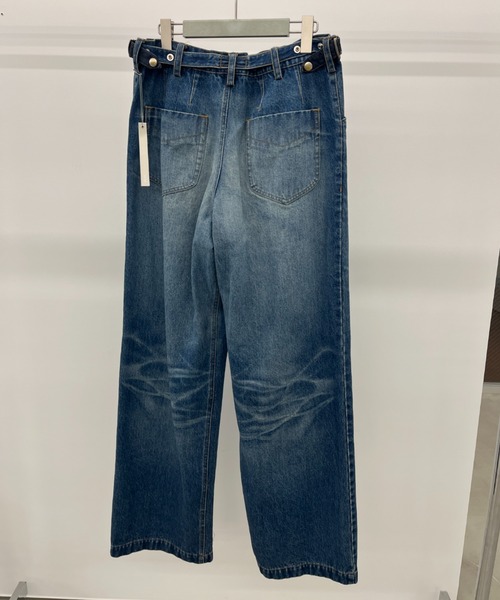 Tamme(タム)の「Tamme DOUBLE KNEE DENIM PANTS (26S0348)(デニムパンツ・メンズ・ブラック/インディゴブルー・1/2)」の16枚目の写真