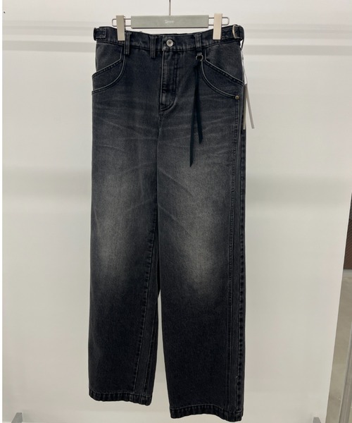 Tamme(タム)の「Tamme DOUBLE KNEE DENIM PANTS (26S0348)(デニムパンツ・メンズ・ブラック/インディゴブルー・1/2)」の8枚目の写真
