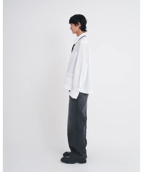Tamme(タム)の「Tamme DOUBLE KNEE DENIM PANTS (26S0348)(デニムパンツ・メンズ・ブラック/インディゴブルー・1/2)」の5枚目の写真