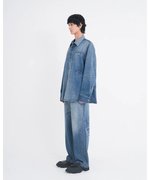 Tamme(タム)の「Tamme DOUBLE KNEE DENIM PANTS (26S0348)(デニムパンツ・メンズ・ブラック/インディゴブルー・1/2)」の11枚目の写真